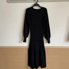 Vis 黒 ニットワンピース 長袖 ロングのサムネイル
