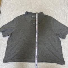 GU ニットポロシャツ グレー XXLのサムネイル