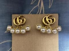 0023□ ミケーレ期 GUCCI パール ダブルG ピアス - メルカリ