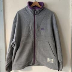 DISCUS ATHLETIC フリースジャケット グレー パープルのサムネイル