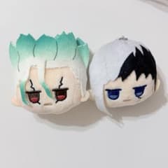 Dr.STONE フェイスぬいぐるみキーホルダー 千空 ゲン ダイソーのサムネイル