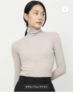 カシミヤ混タートルネックカットソーのサムネイル