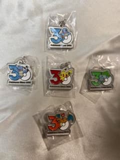 ポケモン30周年メタルチャームマスコット5種のサムネイル