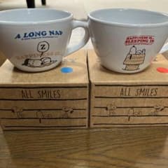 スヌーピー カフェカップ 2個セットファミリーキャラクター　大きなカフェカップのサムネイル