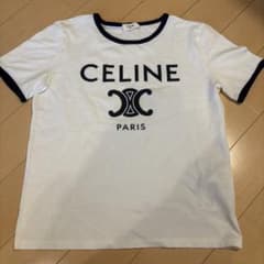 CELINE ロゴ Tシャツ 半袖 ホワイト S - メルカリ
