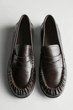 新品 日本未発売 Massimo Dutti レザーローファー 36