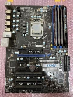 【ジャンク】MSI P55-SD50 マザーボード（cpu、メモリ付き）のサムネイル