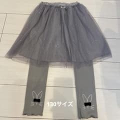 チュールスカート　うさぎ刺繍　レギンスのサムネイル
