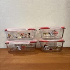 SALE pyrex PEANUTS SNOOPYガラス保存容器 4個セットのサムネイル