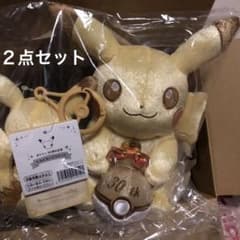 ポケモン　ぬいぐるみ 2点　はじまりのピカチュウ　30周年 ピカピカ！日本版タグ ポケモン30周年記念 ぬいぐるみ ピカピカ！ピカチュウ 2点セット 新品