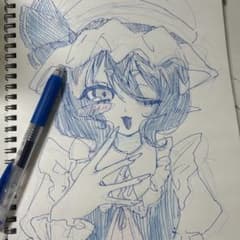 東方Project】イラスト レミリア ファンアート アナログ 原画【手描き