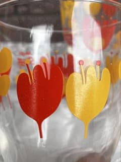 Meiji Skatt レトロ 花柄 グラス 2個セットのサムネイル