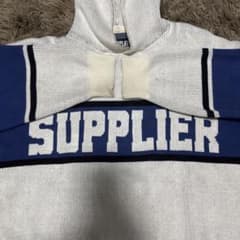 S*n様 SUPPLIER L フード付きパーカー ホワイト/ブルーのサムネイル