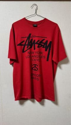 Stussy World Tour Tシャツ レッド メンズのサムネイル