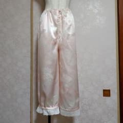 着物リメイク　絹の長襦袢 反物から製作　絹ペチパンツ 裾レースあり　No.２