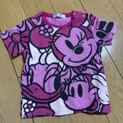 ディズニー ミニーちゃん Tシャツ 90 ピンク 総柄 TDRのサムネイル