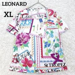 美品タグ付✨　XL 花柄　レオナールスポーツ　　洗える　吸汗　速乾　カットソー 美品タグ付✨ XL 花柄 レオナールスポーツ 洗える 吸汗 速乾