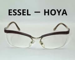希少 ESSEL HOYA ヴィンテージ メガネ 本体 ハーフリム 度あり - メルカリ