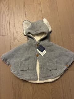 【新品】Cottoli ベビーポンチョ 70-80cm グレーのサムネイル