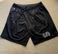 クロムハーツMESH VARSITYSHORTSCHプリントメッシュハーフパンツ 