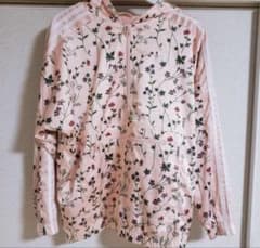 adidas　HOODED ウィンドブレーカー　花柄　完売品　ピンク　パーカーのサムネイル