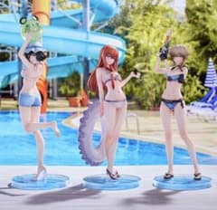 슈타인즈게이트 마키세 홍리스&시이나 마유리&아만음 스즈바 수영복 피규어 세트