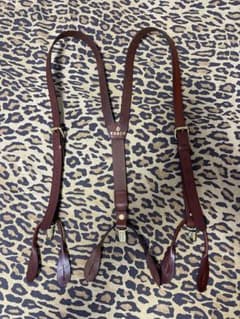 VASCO ヴァスコ レザーサスペンダー ブラウン 新品 - メルカリ