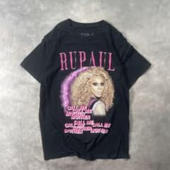 古着RuPaul ルポール 公式フォトtシャツ ドラァグクイーン M 黒Yt82のサムネイル