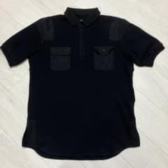アンダーカバー 素材切替半袖ポロシャツ ブラック サイズ2 UNDERCOVER