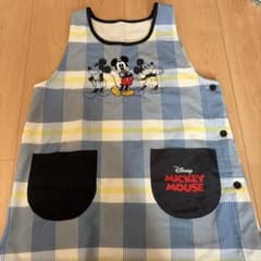 り*か様 Disney ミッキーマウス エプロン 裏ボア チェック柄のサムネイル
