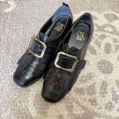 最終値下げ】Tnewties スクエアバックルレザーシューズ - メルカリ