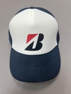 ブリヂストン メッシュキャップ 白/ネイビーのサムネイル