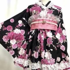 721②浴衣ドレス 地雷系 量産型 姫ギャル ロリータ 大人 ♡帯付き