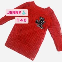 【値下げ!!!!♥︎︎∗︎*゜】JENNY ジェニー ワンピース ニットワンピ 140のサムネイル