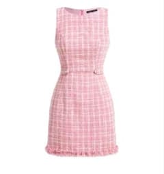 SHEIN MOD ピンク ノースリーブ ワンピースのサムネイル