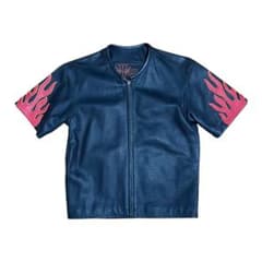 OUTLAW レザージャケット パンチング 半袖のサムネイル
