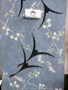 竺仙 紬浴衣反物 青お仕立て別途 - メルカリ