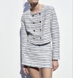 セットお得価格！ZARA マリンボーダー　ジャケット&キュロット　セットアップ