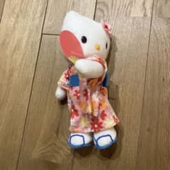 希少レア ハローキティ 浴衣姿 ぬいぐるみ サンリオ 非売品 星柄