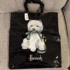 Harrods ハロッズ トートバッグ 大きいサイズ犬のウエスティ新品未使用のサムネイル