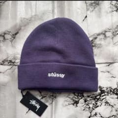 Stussy ニット帽 ビーニー パープルのサムネイル