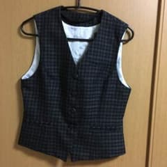 M・A様専用 事務服 ベスト 11号 紺色のサムネイル