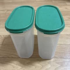 ☆①タッパーウェア❗️MMだ円#3×2個セット.グリーンシール《1700ml