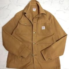 POINTER USA製 ダック カバーオール S ブラウン ダックジャケット