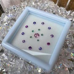 ヘキサゴンカットサファイア 非加熱サファイア カラーチェンジガーネット セットのサムネイル