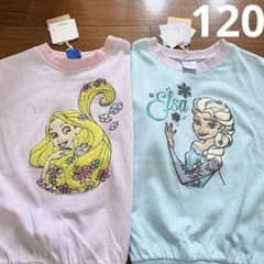 Disney 엘사 라푼젤 티셔츠 2장 세트 120 쌍둥이