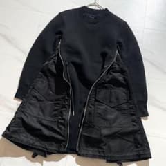 美品✨sacai スポンジスウェット ナイロンツイル ドレス サイドジップ