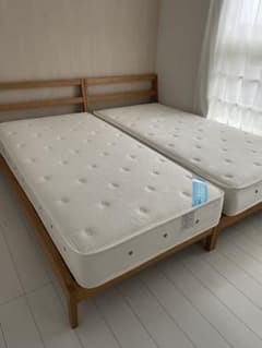 無印シングルベッド＋ポケットコイルマットレス（JB323P ）1台