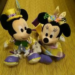 M☆様専用！2015 イースター☆ミッキー ミニー ペア♡ぬいぐるみ♡のサムネイル