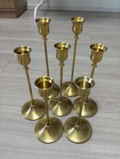 ゴールドキャンドルホルダー7個セットのサムネイル